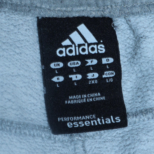 Adidas Men's Grey L Sweatpants Essentials Straight Leg Trousers