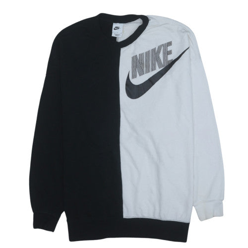Nike Women’s Black & White Colourblock Crew Neck Sweatshirt Size S