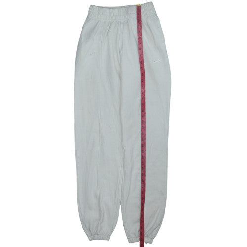 Nike Womens White XS Fleece Sweatpants Elastic Waist Joggers