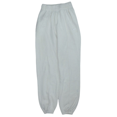 Nike Womens White XS Fleece Sweatpants Elastic Waist Joggers