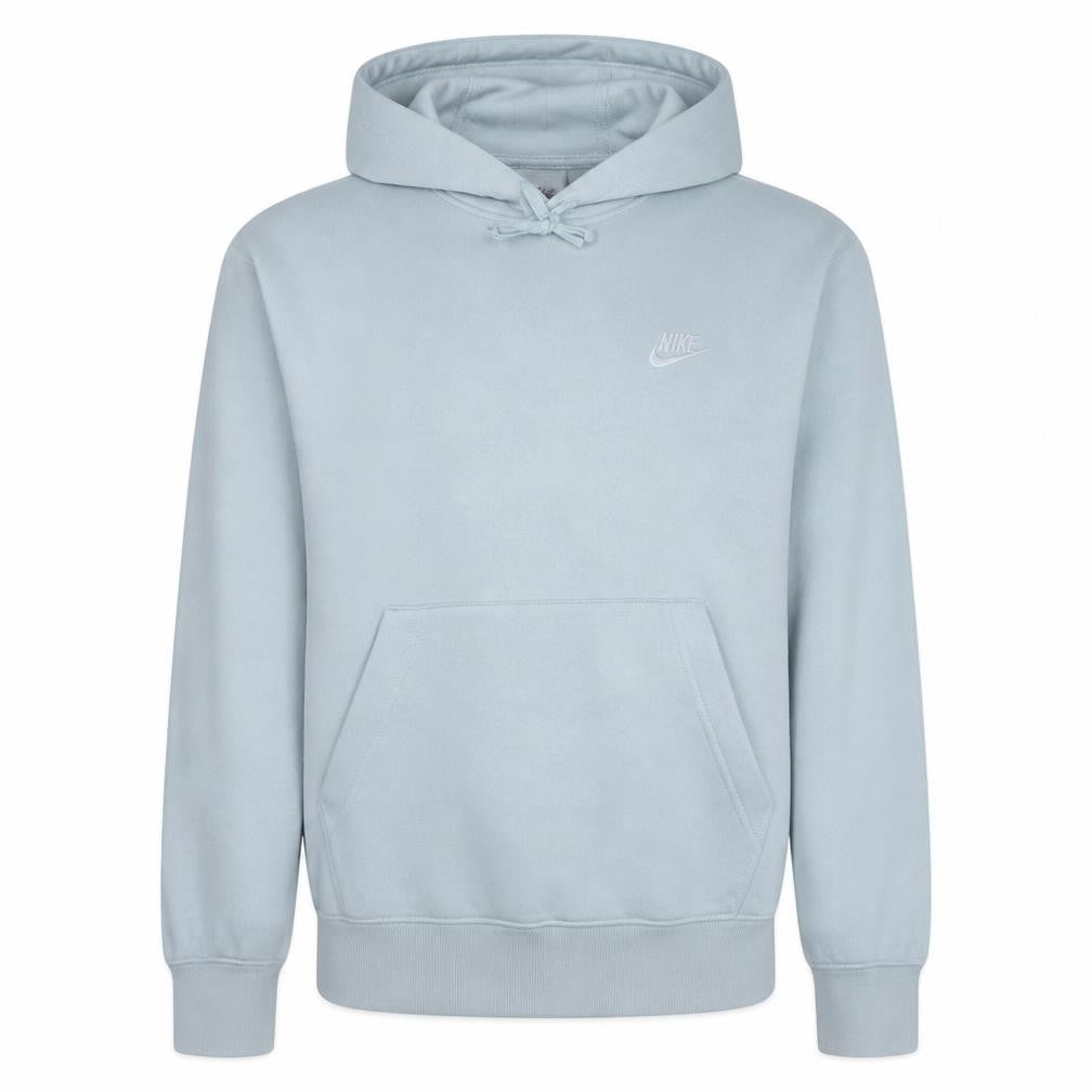 Front view of Nike men’s white xs pullover hoodie fleece sweatshirt