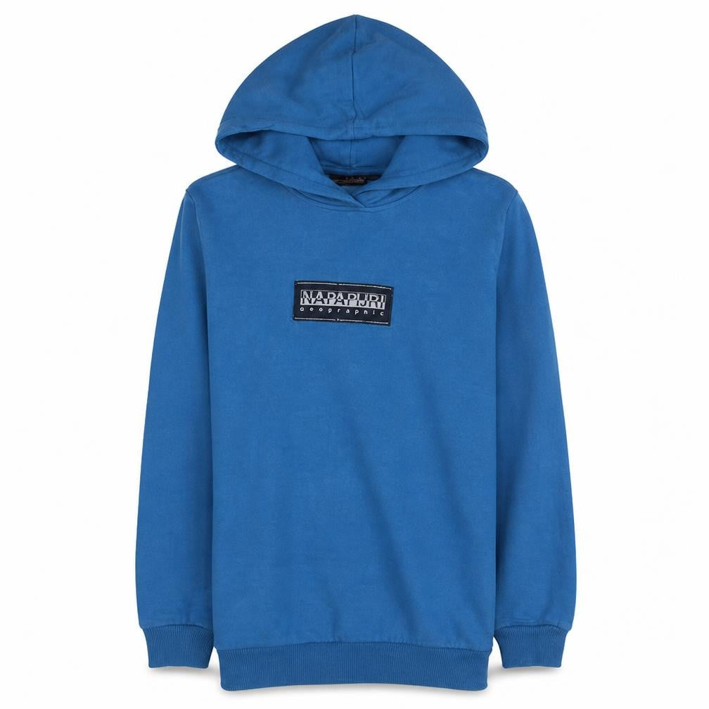 Napapijri Boys Blue Pullover Hoodie 12 Years Logo Fleece Sweatshirt