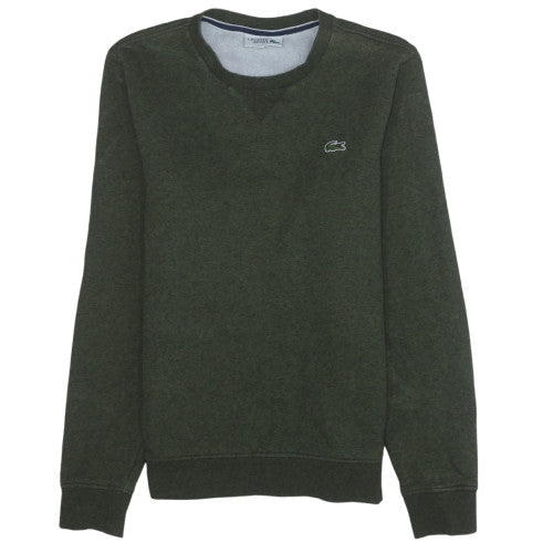 Lacoste Sport Men's Green Crew Neck Cotton Sweatshirt Size S