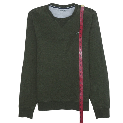 Lacoste Sport Men's Green Crew Neck Cotton Sweatshirt Size S
