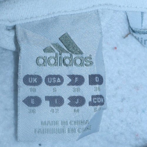 Adidas Womens White & Red Full Zip Hoodie Size 10 Classic Fit