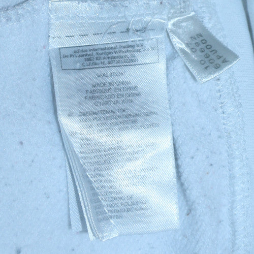 Adidas Womens White & Red Full Zip Hoodie Size 10 Classic Fit