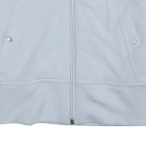 Adidas Womens White & Red Full Zip Hoodie Size 10 Classic Fit