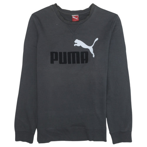 Puma Men's Black M Pullover Sweatshirt Crew Neck Logo Sportswear