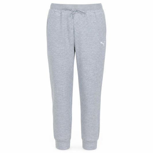 Front view of Puma Men's Grey M Jogger Sweatpants Elastic Waist Drawstring
