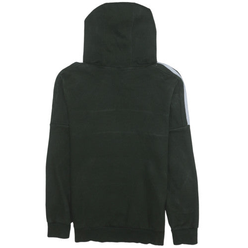 Adidas Boys Green Pullover Hoodie 13-14 Years Fleece Regular Fit