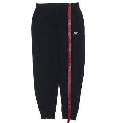 Nike Men's Black Fleece Sweatpants S Regular Fit Elastic Waist