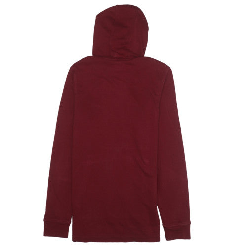 Under Armour Mens Red Pullover Hoodie Small Cotton Blend