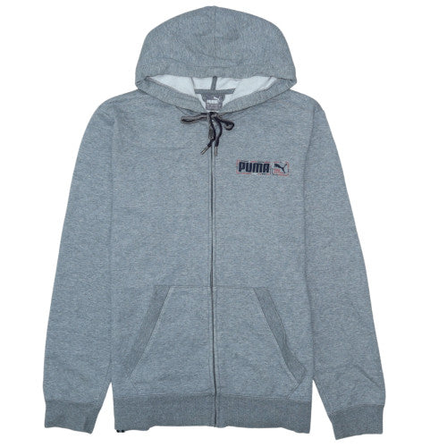 Puma Men's Grey Full Zip Hoodie Size L Regular Fit Sportswear