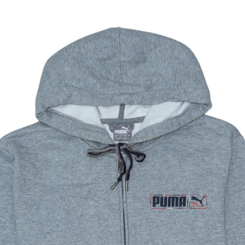 Puma Men's Grey Full Zip Hoodie Size L Regular Fit Sportswear