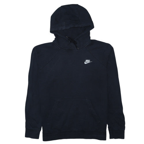 Nike Men's Black Large Pullover Hoodie with Logo and Pocket