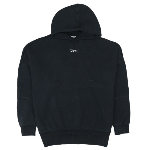 Reebok Women's Black M Pullover Hoodie Logo Cotton Blend
