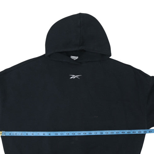 Reebok Women's Black M Pullover Hoodie Logo Cotton Blend