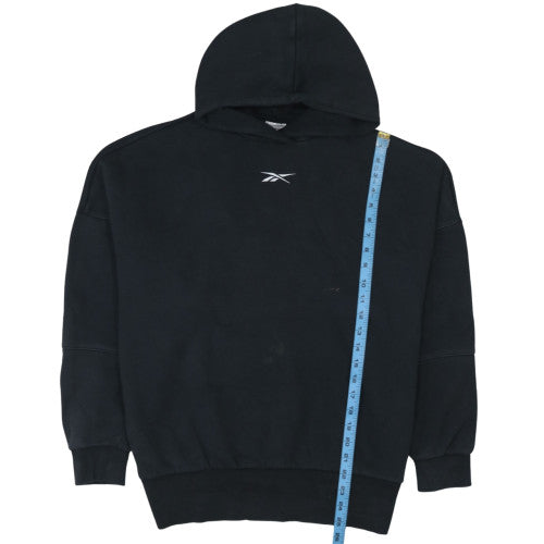 Reebok Women's Black M Pullover Hoodie Logo Cotton Blend
