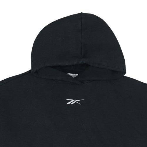 Reebok Women's Black M Pullover Hoodie Logo Cotton Blend