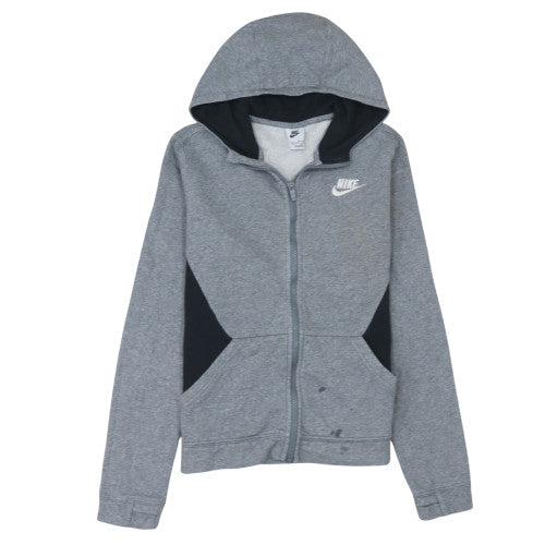 Nike Boys Grey Full Zip Fleece Hoodie XL 158-170cm Sports Casual