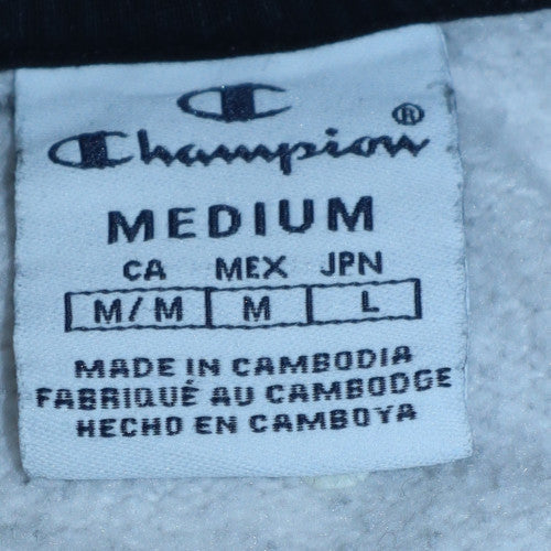 Champion Womens Black & White Medium Pullover Sweatshirt Cotton Blend