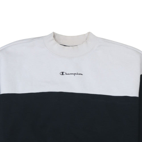 Champion Womens Black & White Medium Pullover Sweatshirt Cotton Blend