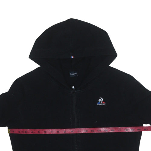 Le Coq Sportif Men's Black Full Zip Hoodie Size L Cotton Blend