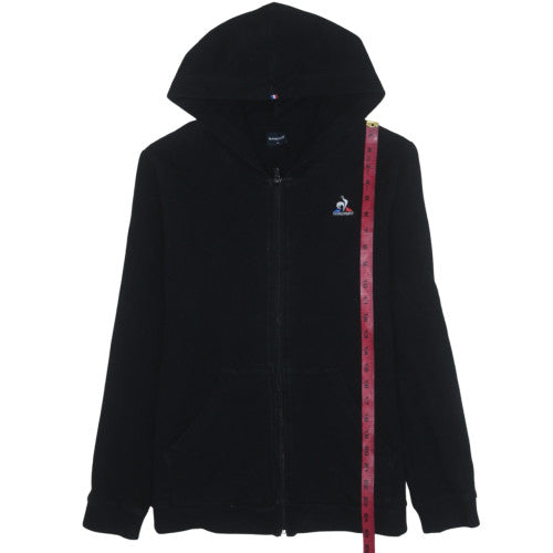 Le Coq Sportif Men's Black Full Zip Hoodie Size L Cotton Blend