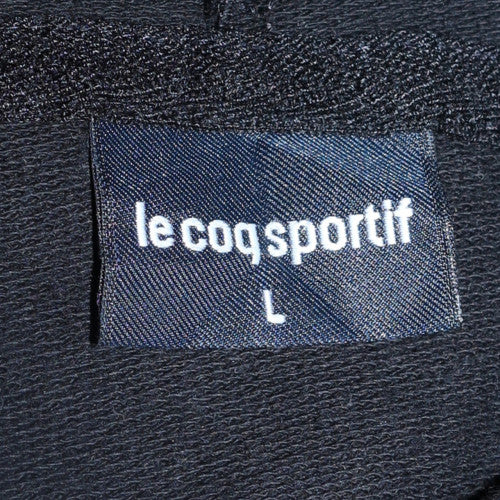 Le Coq Sportif Men's Black Full Zip Hoodie Size L Cotton Blend