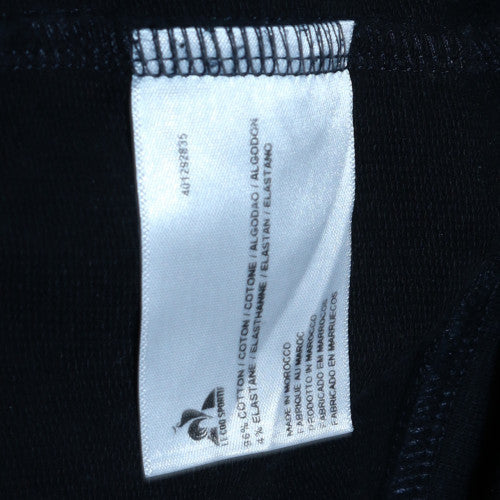 Le Coq Sportif Men's Black Full Zip Hoodie Size L Cotton Blend