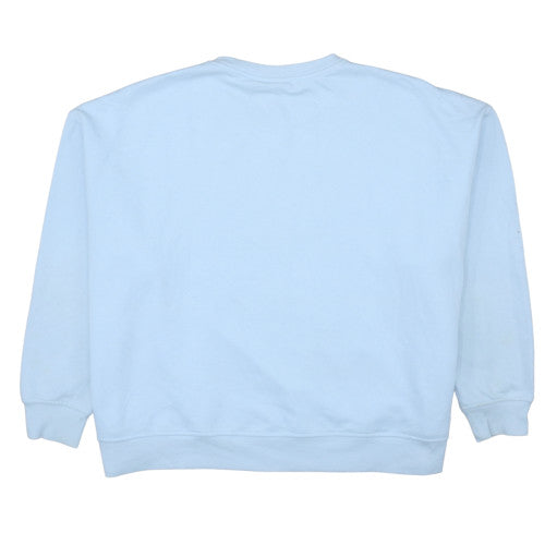 Disney Women Blue Stitch Sweatshirt 2XL Crew Neck Pullover