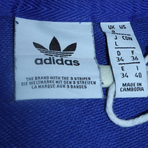 Adidas Women Blue Crew Neck Pullover Sweatshirt Size 10