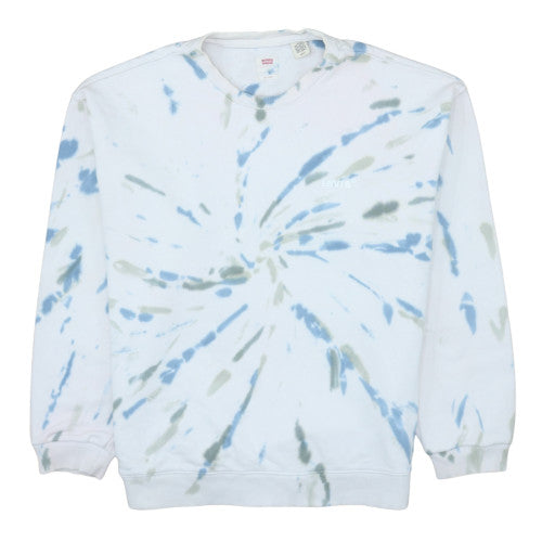 Levi's Women Blue Tie Dye Relaxed Sweatshirt Size S