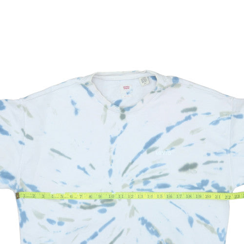 Levi's Women Blue Tie Dye Relaxed Sweatshirt Size S
