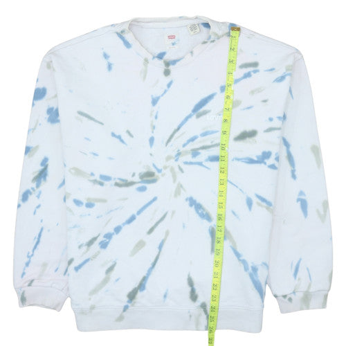Levi's Women Blue Tie Dye Relaxed Sweatshirt Size S