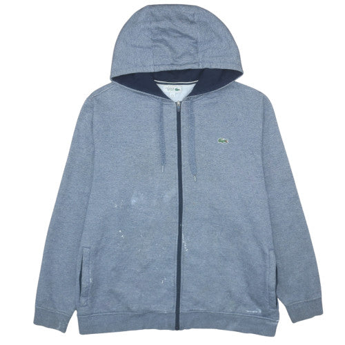 Lacoste Sport Men's Grey Full Zip Hoodie 4XL Cotton Blend