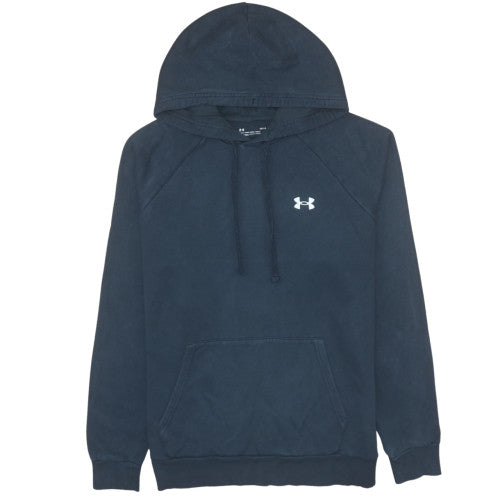 Under Armour Men's Black Large Pullover Hoodie Loose Fit Cotton Blend