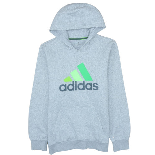 Adidas Men's Grey Pullover Hoodie Size S Sports Logo Fleece