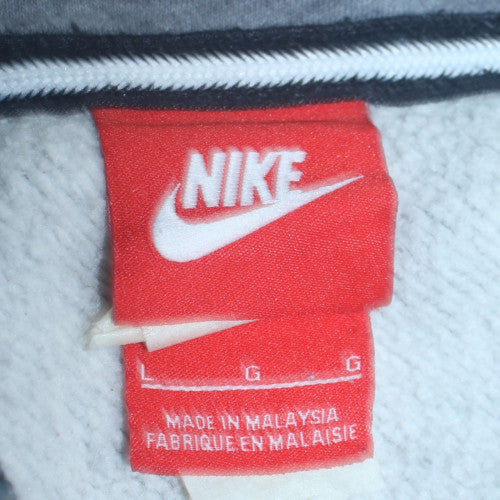 Nike Men's Grey Full Zip Hoodie L Fleece Sportswear Sweatshirt
