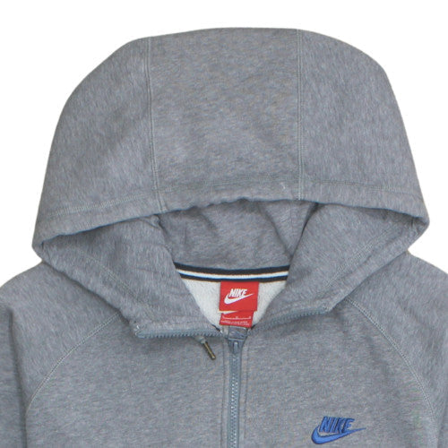 Nike Men's Grey Full Zip Hoodie L Fleece Sportswear Sweatshirt