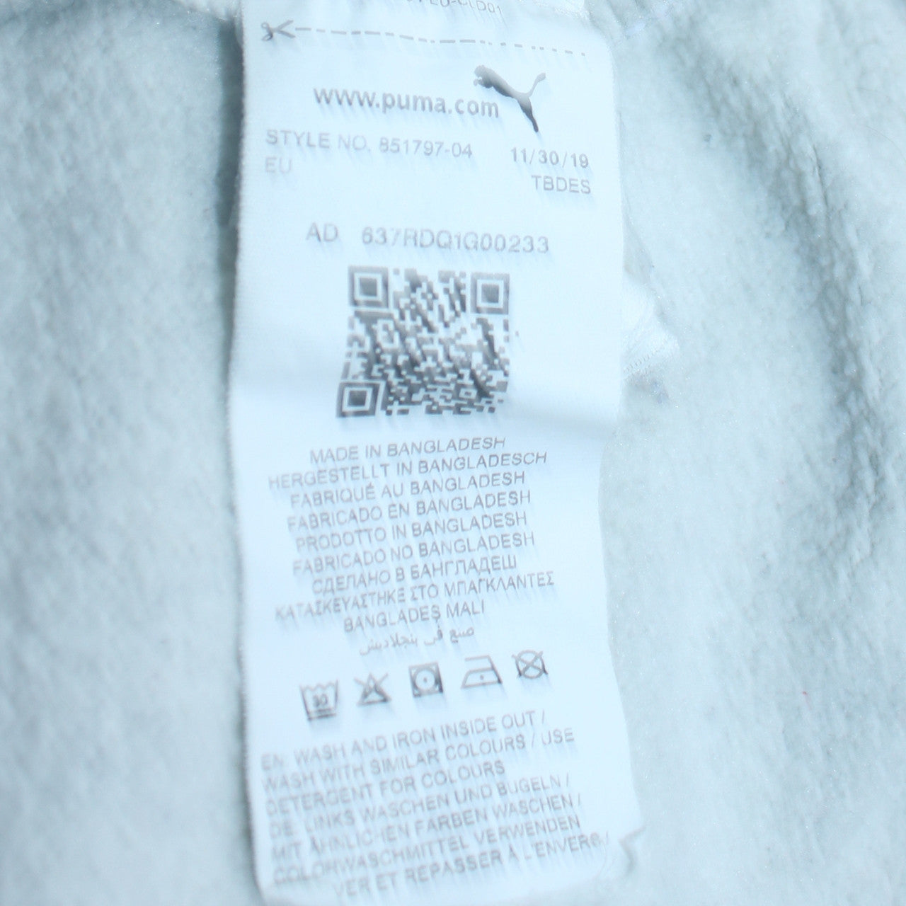 Puma Womens Grey Pullover Hoodie XL Logo Print Casual Sweatshirt