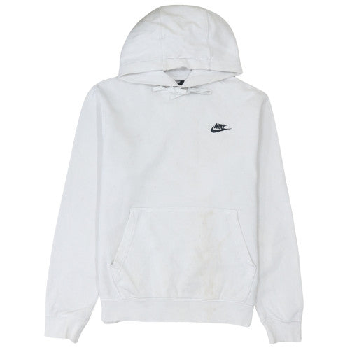 Nike Women's White Pullover Hoodie Small Logo Classic Fit
