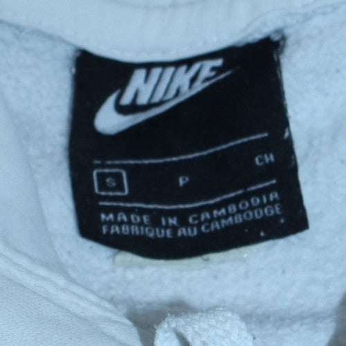 Nike Women's White Pullover Hoodie Small Logo Classic Fit