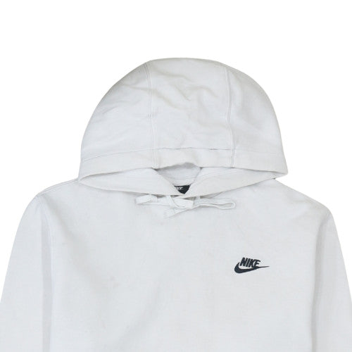 Nike Women's White Pullover Hoodie Small Logo Classic Fit