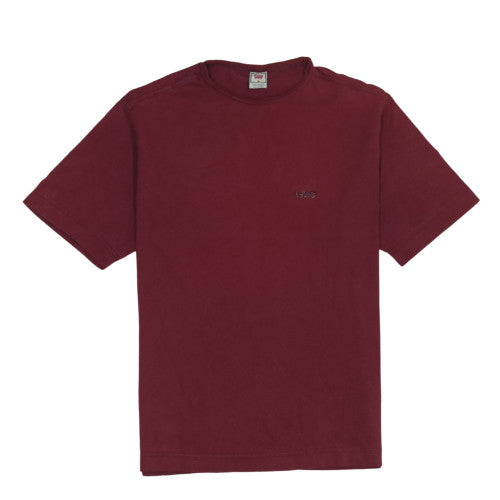 Levi's Men's Red Cotton Crew Neck Short Sleeve T-Shirt L