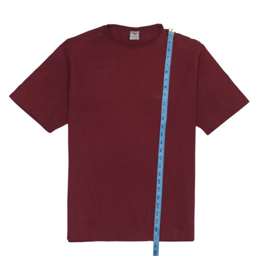 Levi's Men's Red Cotton Crew Neck Short Sleeve T-Shirt L