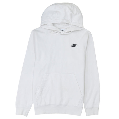 Nike Women's White XS Pullover Hoodie Cotton Blend Logo