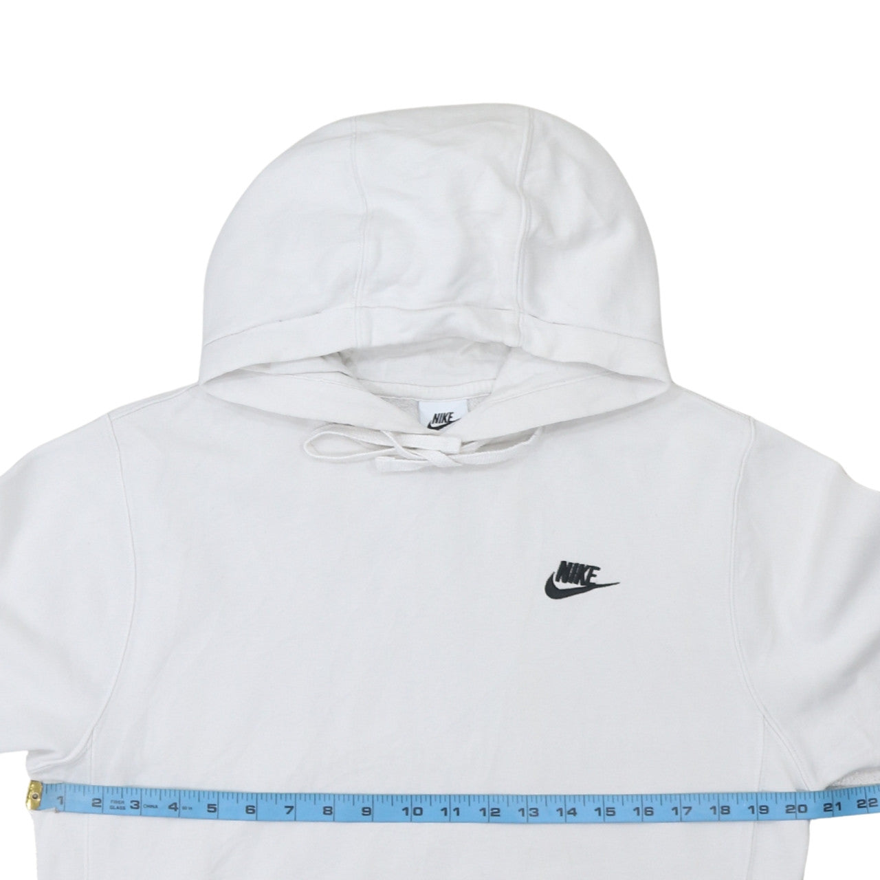 Nike Women's White XS Pullover Hoodie Cotton Blend Logo