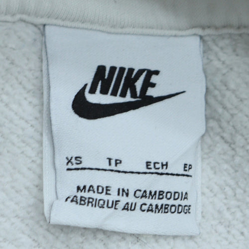 Nike Women's White XS Pullover Hoodie Cotton Blend Logo