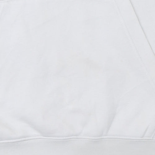 Nike Women's White XS Pullover Hoodie Cotton Blend Logo